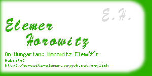 elemer horowitz business card